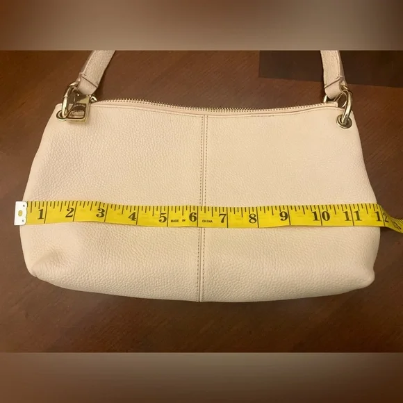 EMBOSSED HORSE AND CARRIAGE CHARLEY CROSSBODY IN PEBBLE LEATHER in Blush Pink - Picture 11 of 12